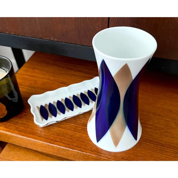 Sargadelos from Spain Modern Vase and Tray Set - Picture 8 of 10